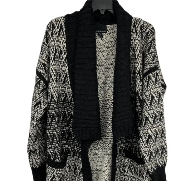 Cynthia Rowley Black Wool Alpaca Blend Cardigan Size Large - Picture 3 of 7